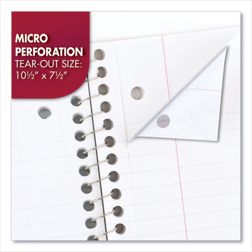 Spiral Notebook, 1-subject, Wide/legal Rule, Randomly Assorted Cover Color, (70) 10.5" X 7.5" Sheets