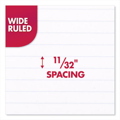 Spiral Notebook, 1-subject, Wide/legal Rule, Randomly Assorted Cover Color, (70) 10.5" X 7.5" Sheets
