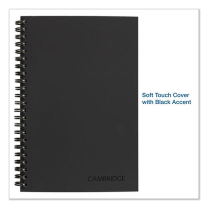 Wirebound Guided Business Notebook, Quicknotes List-management Format, Dark Gray Linen Cover, (80) 8 X 5 Sheets