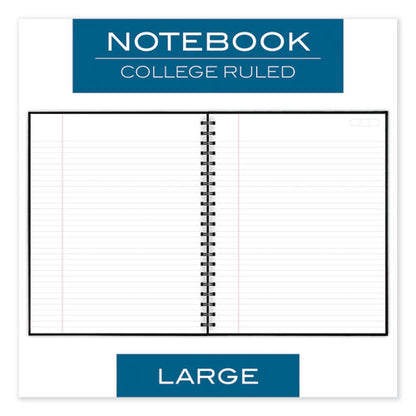 Hardbound Notebook With Pocket, 1-subject, Wide/legal Rule, Black Cover, (96) 11 X 8.5 Sheets