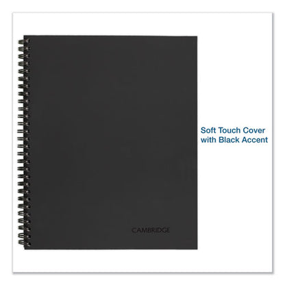 Wirebound Guided Business Notebook, Meeting Note Format, Dark Gray Linen Cover, (80) 11 X 8.25 Sheets