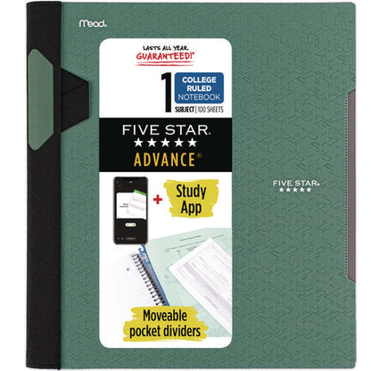 Advance Wirebound Notebook, 1-subject, Medium/college Rule, Randomly Assorted Cover Color, (100) 11 X 8.5 Sheets