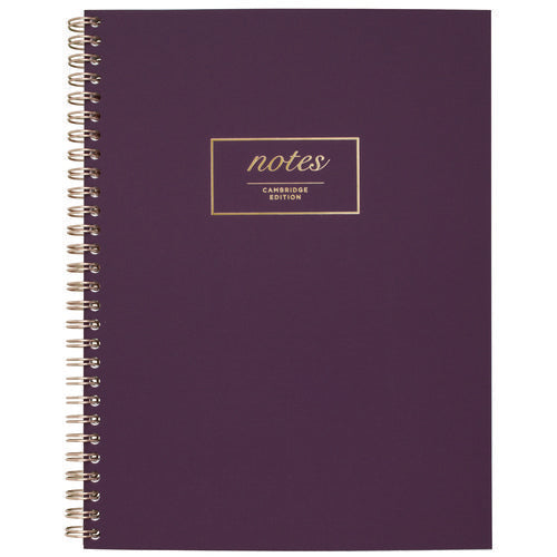 Jewel Tone Notebook With Gold Twin-wire Binding, 1-subject, Wide/legal Rule, Jewel Tone Purple Cover, (80) 9.5 X 7.25 Sheets