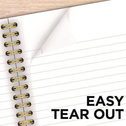 Jewel Tone Notebook With Gold Twin-wire Binding, 1-subject, Wide/legal Rule, Jewel Tone Purple Cover, (80) 9.5 X 7.25 Sheets