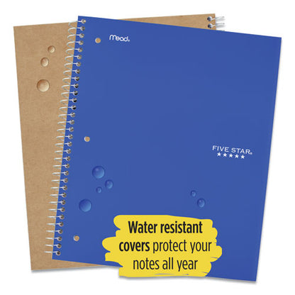 Wirebound Notebook, 5-subject, Wide/legal Rule, Randomly Assorted Cover Color, (200) 10.5 X 8 Sheets