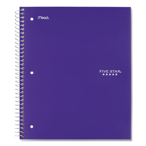Wirebound Notebook, 5-subject, Wide/legal Rule, Randomly Assorted Cover Color, (200) 10.5 X 8 Sheets