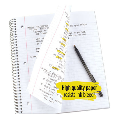 Wirebound Notebook, 1-subject, Medium/college Rule, Green Cover, (100) 11 X 8.5 Sheets