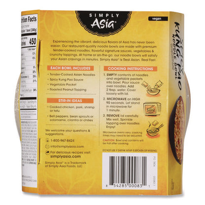Simply Asia Spicy Kung Pao Noodle Bowl, 8.5 Oz, 6/carton