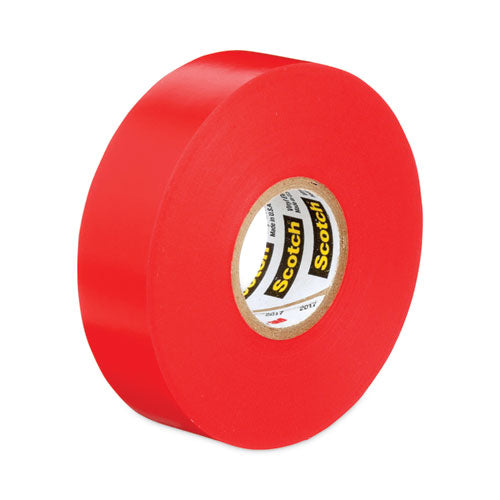 Scotch 35 Vinyl Electrical Color Coding Tape, 3" Core, 0.75" X 66 Ft, Red