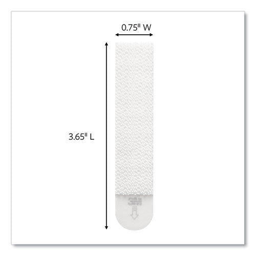 Picture Hanging Strips, Removable, Holds Up To 4 Lbs Per Pair, Large, 0.63 X 3.63, White, 20 Pairs/pack