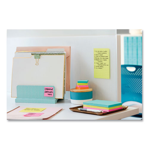 Pads In Supernova Neon Collection Colors, Note Ruled, Cabinet Pack, 4" X 6", 45 Sheets/pad, 24 Pads/pack