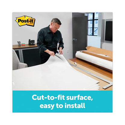 Dry Erase Surface, Laminate Film, 50 Ft X 7 Mil X 48", White