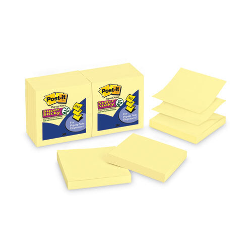 Pop-up 3 X 3 Note Refill, 3" X 3", Canary Yellow, 90 Sheets/pad, 12 Pads/pack