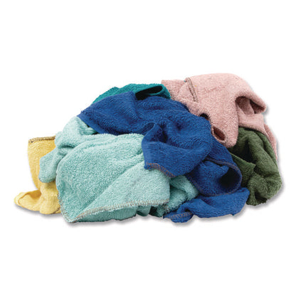 Qwick Wick Terry Towels, 12 X 12, Assorted Colors, 25 Lb Bale (approximately 280/bale)