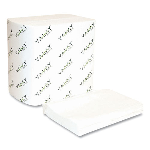 Valay Interfolded Napkins, 2-ply, 6.5 X 8.25, White, 500/pack, 12 Packs/carton