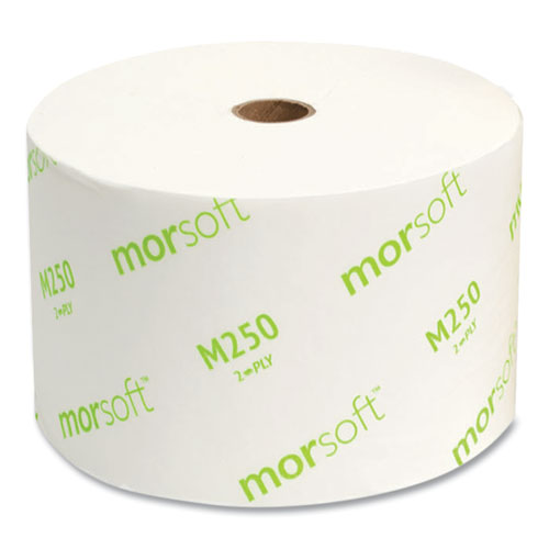 Small Core Bath Tissue, Septic Safe, 2-ply, White, 1,250 Sheets/roll, 24 Rolls/carton