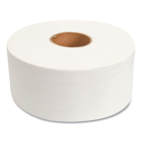 Valay Mini Jumbo Bath Tissue, Septic Safe, 2-ply, 3.25" X 750 Ft, White, 12 Rolls/carton