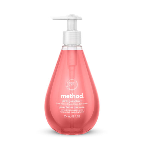Gel Hand Wash, Pink Grapefruit Scent, 12 Oz, 6/carton