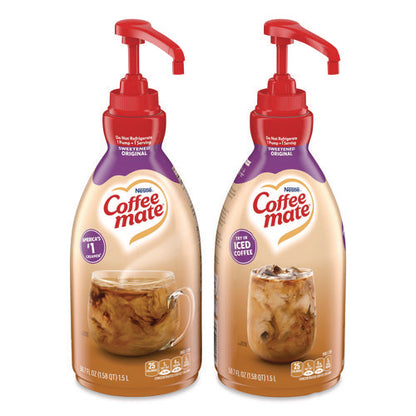 Liquid Coffee Creamer, Sweetened Original, 1.5 L Pump Bottle, 2/carton