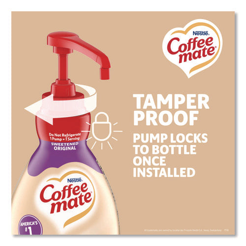 Liquid Coffee Creamer, Sweetened Original, 1.5 L Pump Bottle, 2/carton