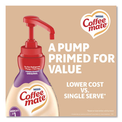 Liquid Coffee Creamer, Sweetened Original, 1.5 L Pump Bottle, 2/carton