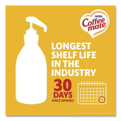 Liquid Coffee Creamer, Hazelnut, 1.5 L Pump Bottle, 2/carton