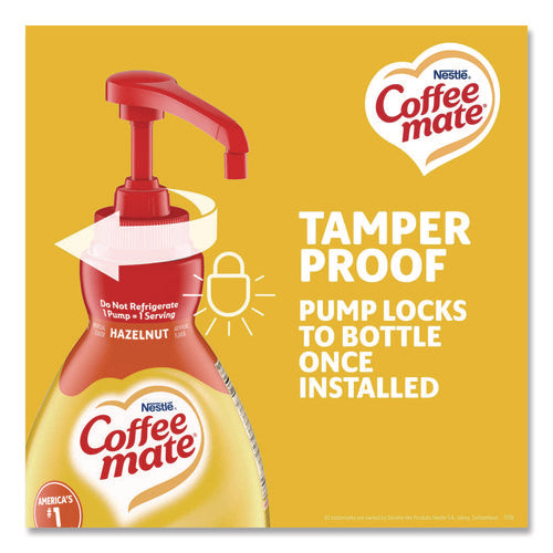 Liquid Coffee Creamer, Hazelnut, 1.5 L Pump Bottle, 2/carton