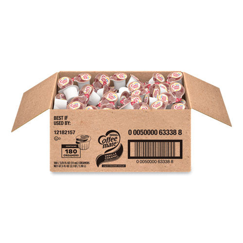 Bulk Liquid Coffee Creamer, Vanilla Caramel, 0.38 Oz Mini Cups, 180/carton