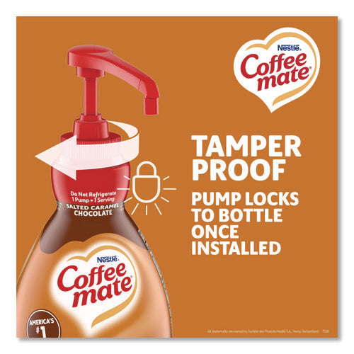 Liquid Creamer Pump Bottle, Salted Caramel Chocolate, 1.5 L Pump Bottle, 2/carton