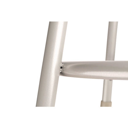 6200 Series Height Adjustable Heavy Duty Steel Stool, Backless, Supports 500lb, 31" To 39" Seat Height, Brown Seat, Gray Base