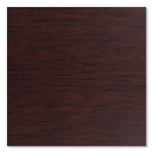 Cafe Table, 36" Diameter X 36h, Round Top/x-base, Mahogany Top, Gray Base