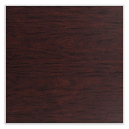 Cafe Table, 36w X 36d X 30h, Square Top/round Base, Mahogany Top, Black Base