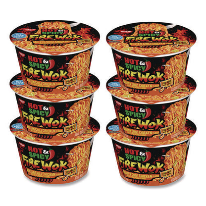 Hot And Spicy Fire Wok Molten Chili Chicken, 4.37 Oz Bowl, 6/carton