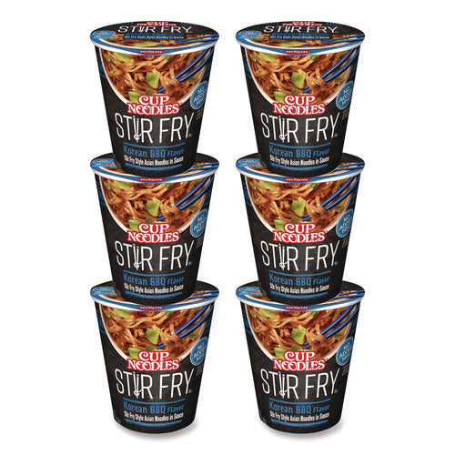 Cup Noodles Stir Fry, Korean Bbq, 2.89 Oz Cup, 6/carton