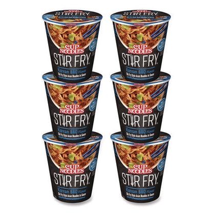 Cup Noodles Stir Fry, Korean Bbq, 2.89 Oz Cup, 6/carton