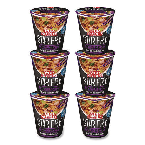Cup Noodles Stir Fry, Teriyaki Chicken, 3 Oz Cup, 6/carton