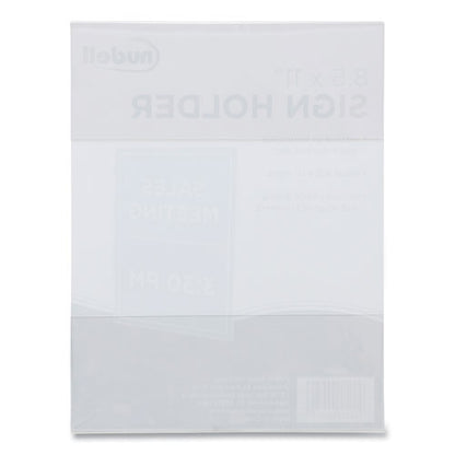 Clear Plastic All-purpose Mountable Sign Holder, Magnetic/hook-loop, Horizontal/vertical Orientation, 8.5 X 11 Insert