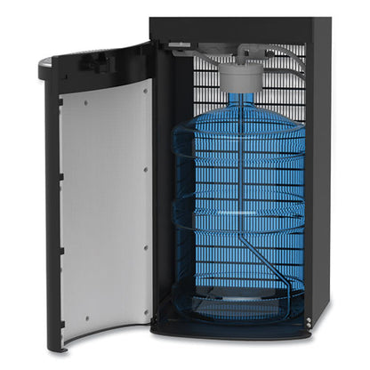 Maxxfill Flex Hot And Cold Water Dispenser, 2.1 Gal, 12.2 X 14.2 X 42.33, Black/stainless Steel