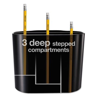 Double Supply Organizer, 11-compartments, 6 Drawers, Plastic, 6.5 X 4.75 X 5.75, Black