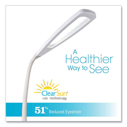 Wellness Series Flex Led Floor Lamp, 49" To 71" High, White