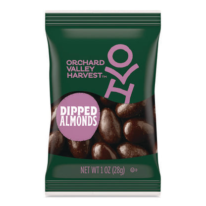 Dipped Almonds, Dark Chocolate, (8) 1 Oz Bags