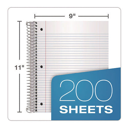 Five-subject Notebook, Medium/college Rule, Randomly Assorted Cover Color, (200) 11 X 9 Sheets