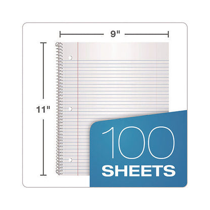 Poly One-subject Notebook, Medium/college Rule, Randomly Assorted Cover Color, (100) 11 X 9 Sheets