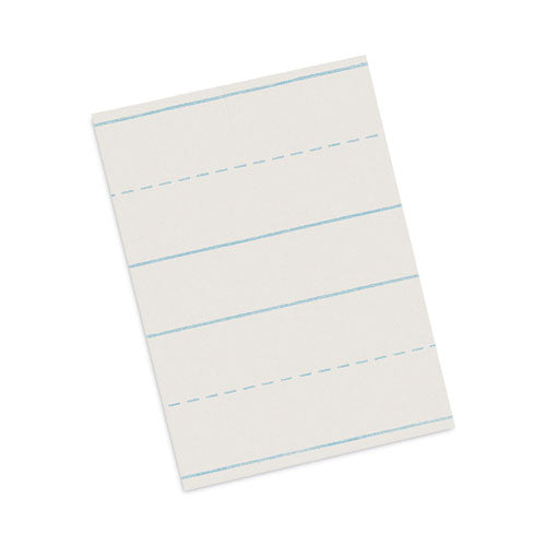 Skip-a-line Ruled Newsprint Paper, 3/4" Two-sided Long Rule, 8.5 X 11, 500/ream