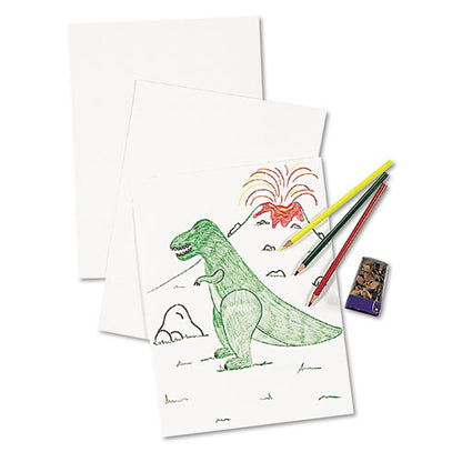 White Drawing Paper, 57 Lb Text Weight, 12 X 18, Pure White, 500/ream