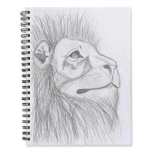Ucreate Poly Cover Sketch Book, 43 Lb Cover Paper Stock, Black Cover, (75) 12 X 9 Sheets