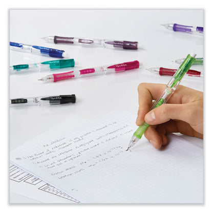 Clear Point Mechanical Pencils With Tube Of Lead/erasers, 0.9 Mm, Hb (#2), Black Lead, Assorted Barrel Colors, 2/pack