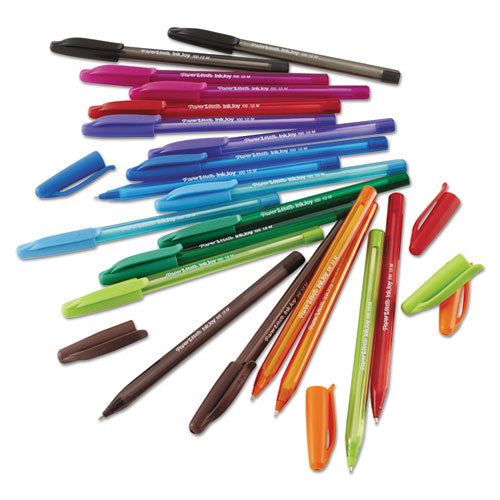 Inkjoy 100 Ballpoint Pen, Stick, Medium 1 Mm, Assorted Ink And Barrel Colors, 8/pack