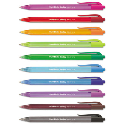 Inkjoy 100 Rt Ballpoint Pen, Retractable, Medium 1 Mm, Assorted Ink And Barrel Colors, 20/pack