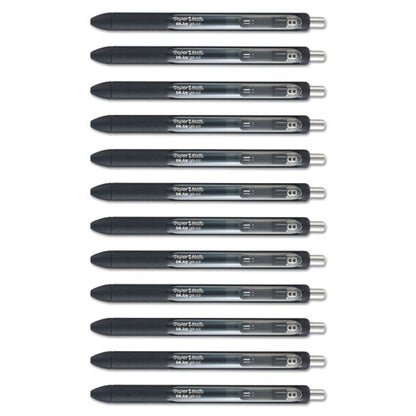 Inkjoy Gel Pen, Retractable, Fine 0.5 Mm, Black Ink, Black Barrel, Dozen